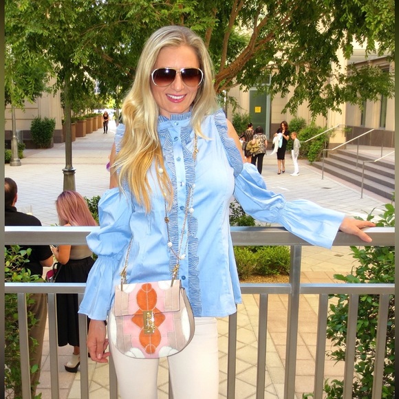 Chloe Drew Bag Crossbody Chain / multicolor suede patchwork 🌸 - Picture 12 of 15